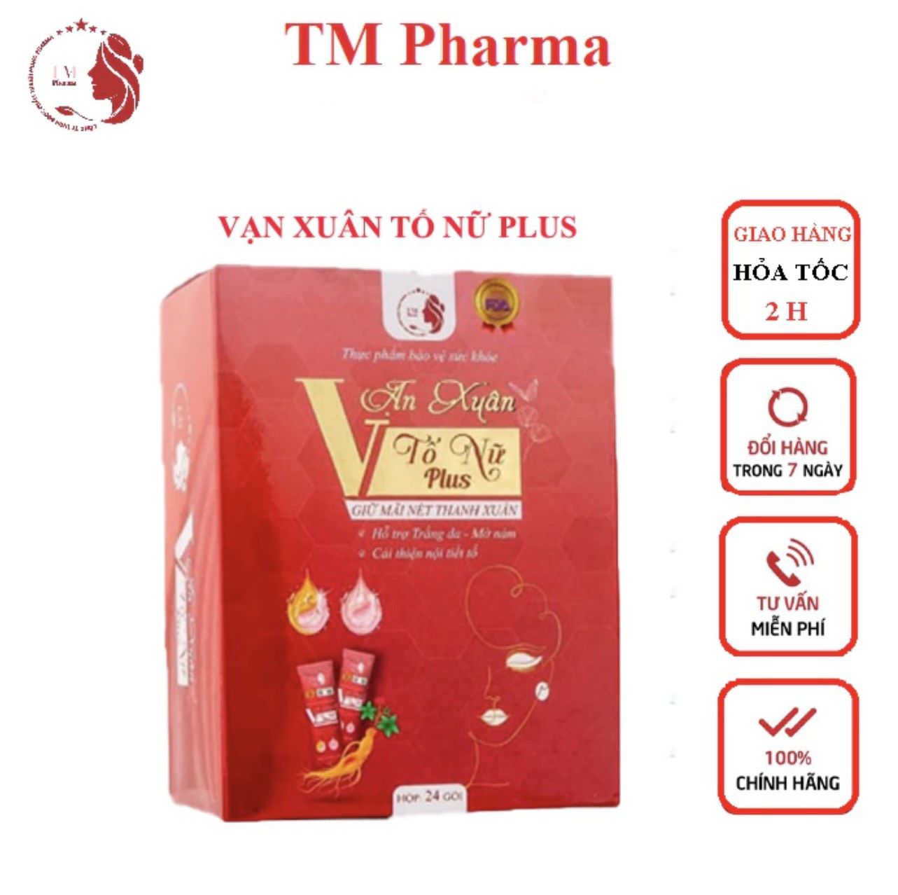 Nội tiết Vạn Xuân Tố Nữ Plus Cốm pha