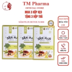 3 Combo kẹo Giảm Cân Sâm Plus Detox X1000 tặng 3 trà Hồng đào cam sả tắc